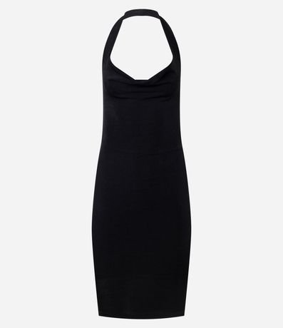 Vestido Corto en Rib con Frente Única y Fruncido 5