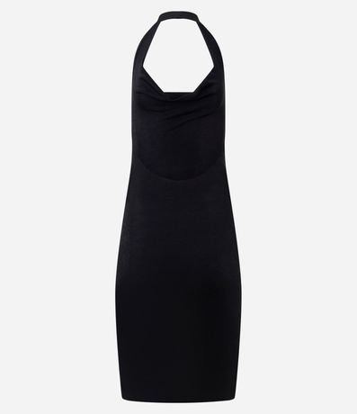 Vestido Corto en Rib con Frente Única y Fruncido 7