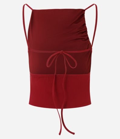 Blusa Regular en Bengalina con Lazo en la Espalda 5