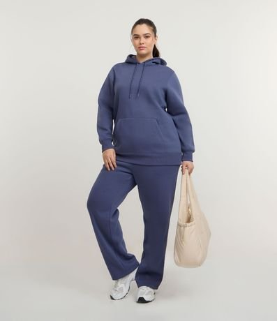Saco Cerrado Deportivo en Algodón con Felpa y Capucha Curve & Plus Size 3