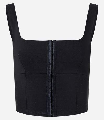 Blusa Corsetada en Bengalina con Cierre Delantero 4