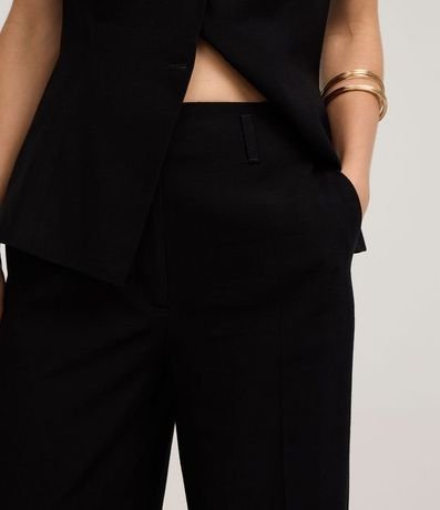 Pantalón Wide Leg en Flame con Friso 4