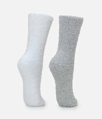 Kit 02 Medias Caña Larga en Chenille 3