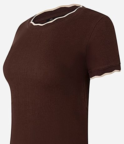 Blusa en Algodón con Detalle Ondulado Contrastante 7