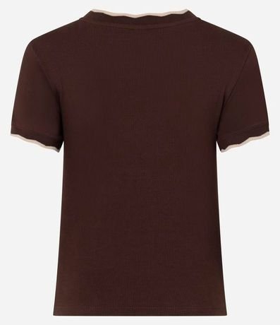 Blusa en Algodón con Detalle Ondulado Contrastante 8