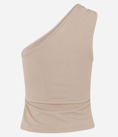 Blusa Hombro Único con Drapeado y Adorno Lateral 4