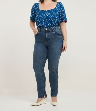 Pantalón Skinny en Jeans con Elastano y Abertura en el Ruedo 2