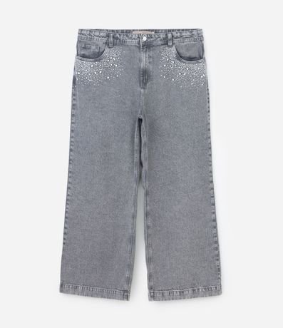 Pantalón Wide Leg Jeans con Brillos Curve & Plus Size 6