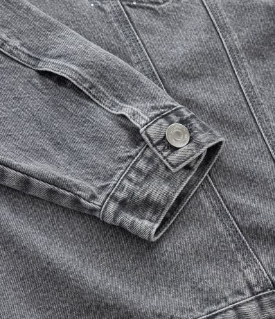 Campera Oversized en Jeans con Aplicaciones de Brillos Curve & Plus Size 8