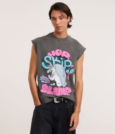 Musculosa Boxy en Algodón Desteñido con Estampa Looney Tunes