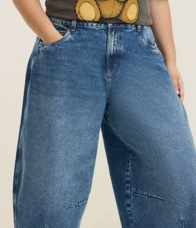 Pantalón de Jean Barrel con Terminación Deshilachada Curve & Plus Size 3