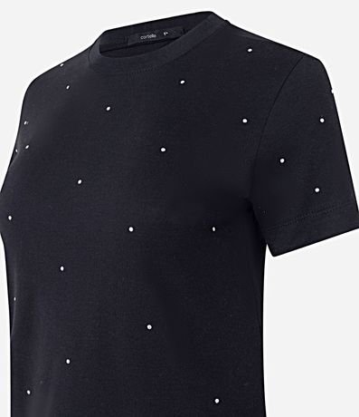 Blusa en Algodón con Cuello Redondo y Brillo 6