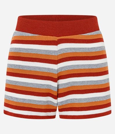 Short Regular en Punto con Estampado de Rayas 5