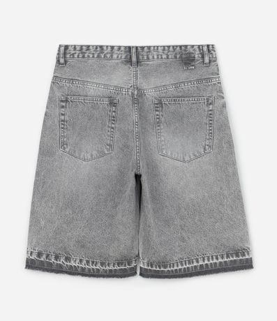 Bermuda Baggy en Jeans con Detalles de Costura 2