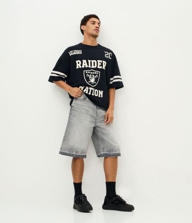 Bermuda Baggy en Jeans con Detalles de Costura 3