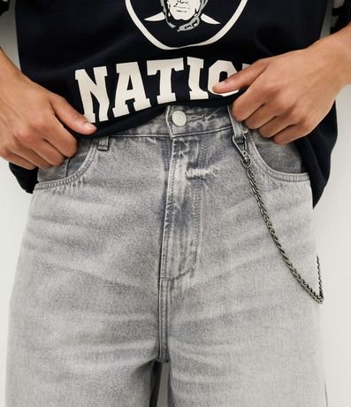 Bermuda Baggy en Jeans con Detalles de Costura 5