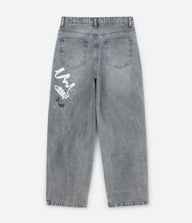 Pantalón Super Baggy en Jeans con Estampa Grafite 2