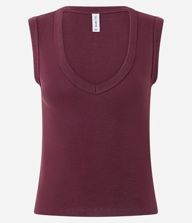 Blusa Básico en Rib con Escote V 5
