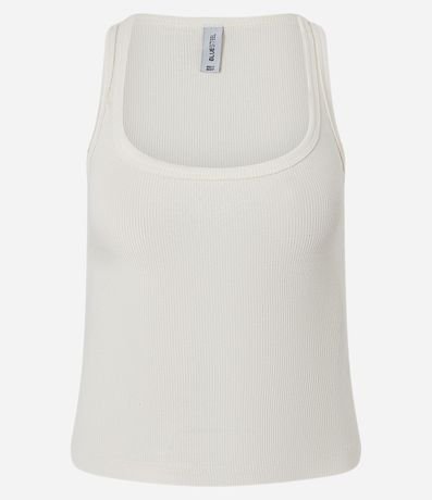 Blusa en Rib con Escote Quadrado