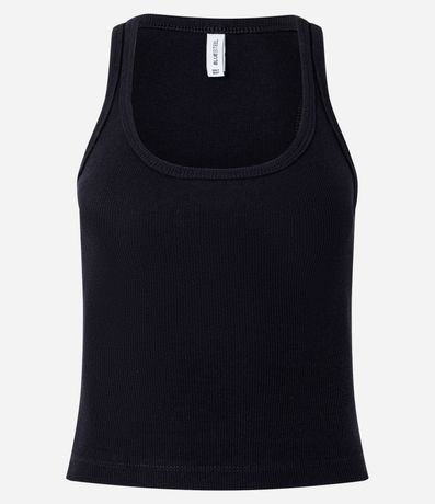 Blusa en Rib con Escote Quadrado