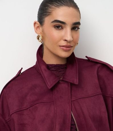 Campera Bomber Gamuza con Cuello Clásica 3