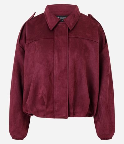Campera Bomber Gamuza con Cuello Clásica 6