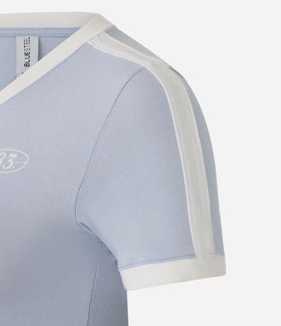 Blusa en Algodón con Contraste y Estampado Sportcore 5