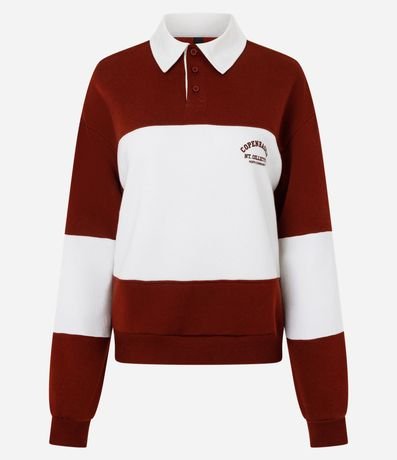 Saco Alargado en Algodón con Cuello Polo y Rayas 5