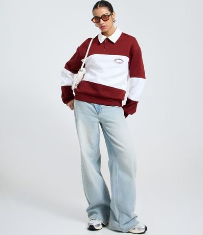 Saco Alargado en Algodón con Cuello Polo y Rayas 2