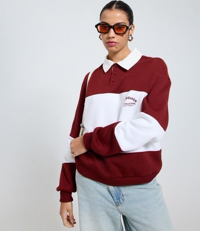 Saco Alargado en Algodón con Cuello Polo y Rayas 3