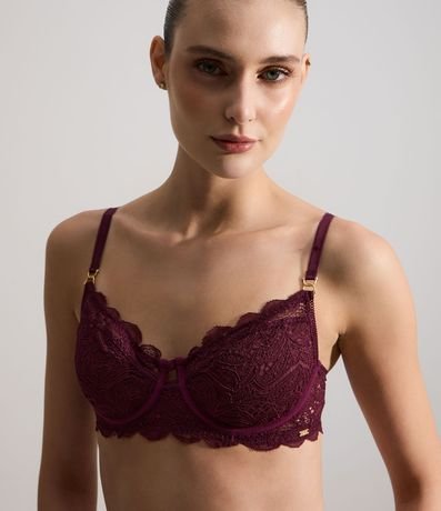 Soutien Media Taza en Encaje Floral con Aro 2