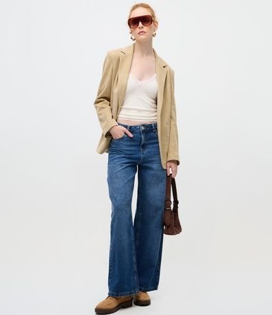 Blusa en Rib con Breteles Finos y Encaje en el Escote 2