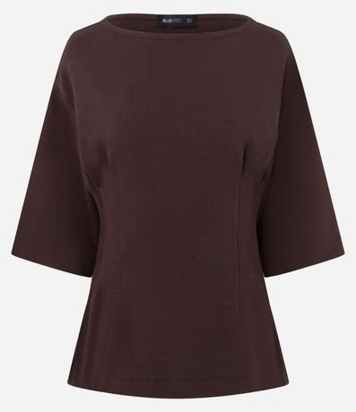 Blusa Over en Modal con Pliegues Laterales 3