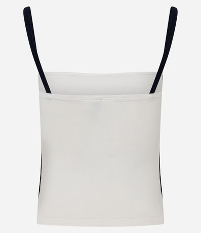 Blusa en Cotton con Detalle Contrastante 4