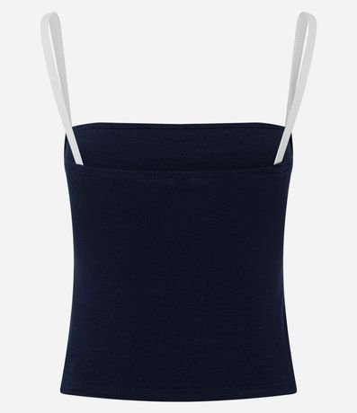 Blusa en Cotton con Detalle Contrastante 5