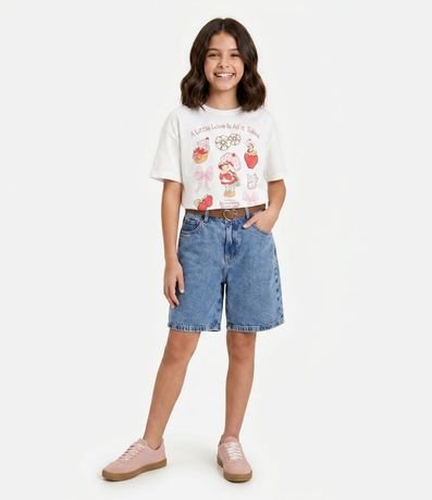 Remera Infantil con Estampado Frutilla Ícones – Talle 7 a 15/16 años