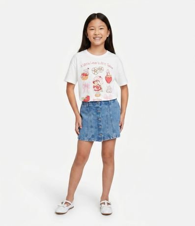 Remera Infantil con Estampado Frutilla Ícones – Talle 7 a 15/16 años