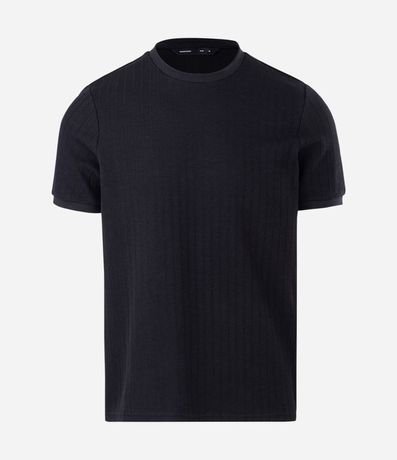Remera Slim en Algodón con Textura Acanalada 5
