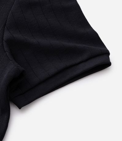 Remera Slim en Algodón con Textura Acanalada 8