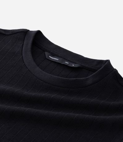 Remera Slim en Algodón con Textura Acanalada 9
