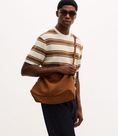 Bolsa Hobo en Cuero con Hebillas Metalizadas 1