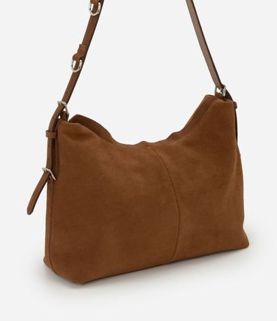 Bolsa Hobo en Cuero con Hebillas Metalizadas 1