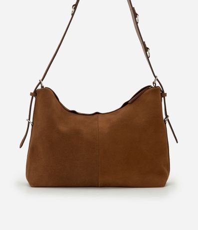 Bolsa Hobo en Cuero con Hebillas Metalizadas 3