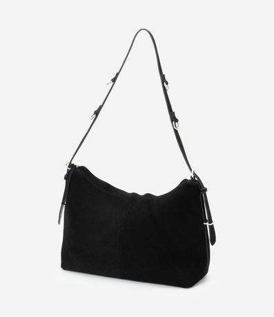 Bolsa Hobo en Cuero con Hebillas Metalizadas 7