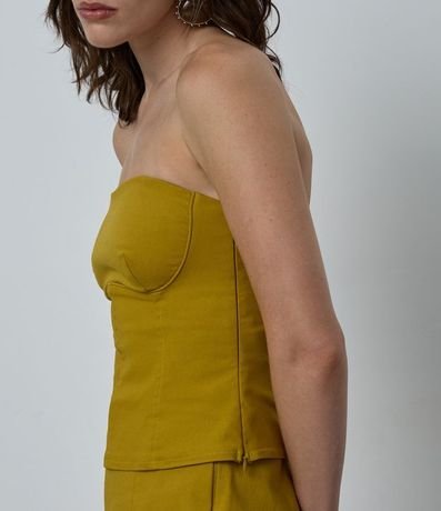Blusa sin Breteles en Bengalina con Recorte en el Busto 4