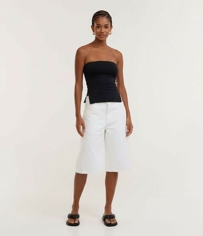 Blusa en Microfibra Sin Breteles con Fenda Lateral 4