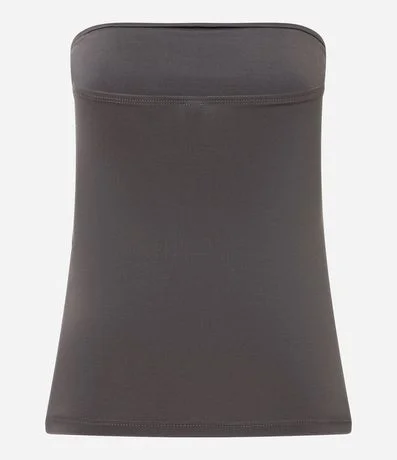 Blusa en Microfibra Sin Breteles con Fenda Lateral 3