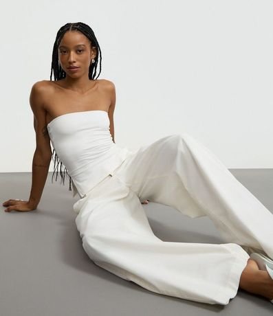 Blusa en Microfibra Sin Breteles con Fenda Lateral 3