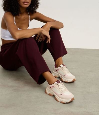 Championes Chunky en PU Texturizado con Cordón 6