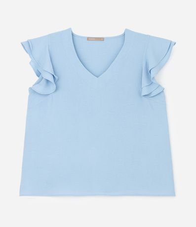 Blusa en Crepé con Volado en el Hombro Curve & Plus Size 5